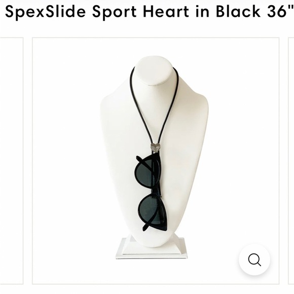 SpexSlide Sport Heart in Black 36" -glasses holder or bolo - Picture 6 of 6